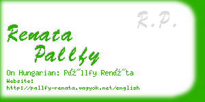 renata pallfy business card